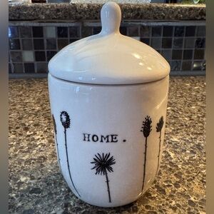 Rae Dunn SUGAR Jar With Lid "M" stamp Home Line Rare Vintage